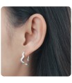 Gorgeous Designed Silver Hoop Earring HO-2513